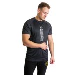 0000492 stripe embossed fitness training muscle fit top
