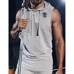 0000508 training sleeveless muscle grey jersey hoodie