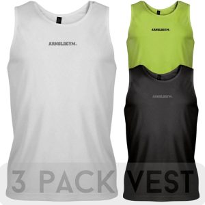 mens GYM flex vest top 3 pack of vest assorted color