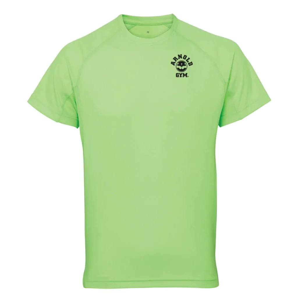 Men's performance tech gym t-shirt-arnold gym-green