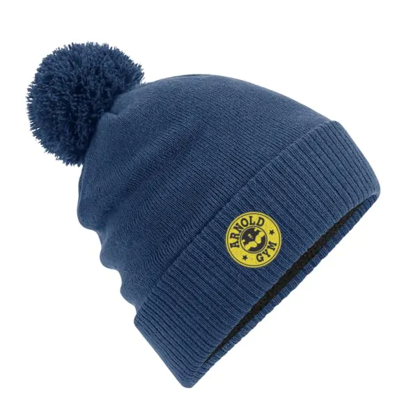 arnold gym Water-repellent thermal beanie hat blue
