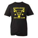 arnold gym lifting club t-shirt-black