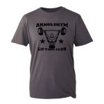 arnold gym lifting club t-shirt-charcoal
