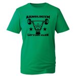 arnold gym lifting club t-shirt-kelly green