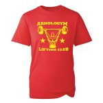 arnold gym lifting club t-shirt-red