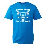 arnold gym lifting club t-shirt-sapphire
