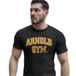 Arnold gym t-shirt-bold statement-black t-shirt