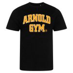 Arnold gym t-shirt-bold statement-black t-shirt-plain
