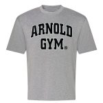 Arnold gym t-shirt-bold statement-heather grey t-shirt