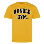 Arnold gym t-shirt-bold statement-mustard t-shirt