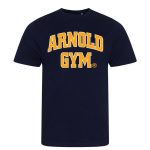 Arnold gym t-shirt-bold statement-navy t-shirt