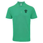 Men's Athletic Antimicrobial Polo Green Arnold Gym