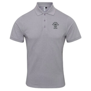 Men's Athletic Antimicrobial Polo Grey Arnold Gym